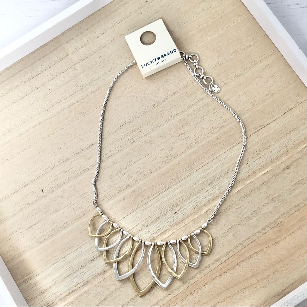 Lucky Brand Two Tone Petal Necklace - New